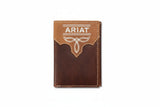 Ariat Trifold Wallet Boot Stitch Overlay Brown - A3567002