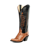 Macie Beans - Kango Tobac Full Quill Ostrich Boots