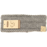 KIDS Solid Cable Knit CC Head Wrap HW20KIDS: Dark Grey