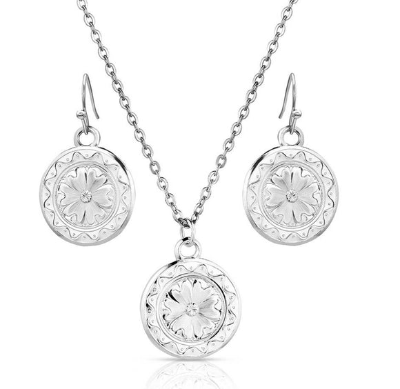 Montana Silversmiths Framed Floral Jewelry Set