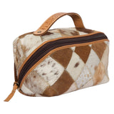 Patchwork Cowhide and Tooling Lthr Cosmetics Bag – AT64