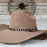 Genuine Horsehair 5 Strand Braided Hat Band - Buckskin