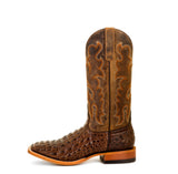 HP Chocolate Nile Croc Print Western Boot