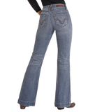 HIGH RISE SIGNATURE EMBROIDERED TROUSERS