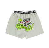 Silent Butt Deadly Men's Snake Funny Grey Boxer