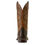 Ariat Men's Captivate Wide Square Toe Western Boot - DARK BROWN/PEANUT BUTTER