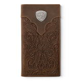 ARIAT RODEO WALLET OVERLAY SCROLL EMBOSSED MEDIUM BROWN - A3568844