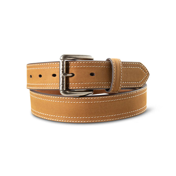 Ariat Men’s Double Stitch Work Belt - Medium Brown