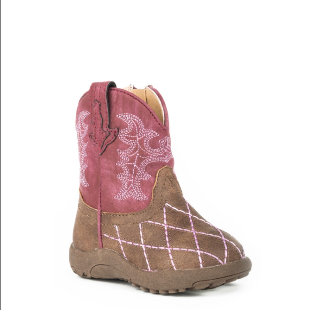 Roper COWBABY CROSSCUT - Brown / Raspberry - Infants – The Tack House