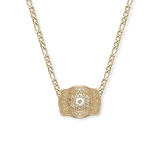 Mini Belt Buckle Necklace (Amelia Rose) - Gold
