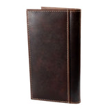 Ariat Mens Brown Leather Stitched Logo Rodeo Wallet - A3566302