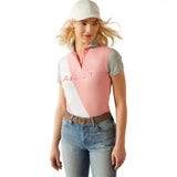 Ariat Ladies Taryn Short Sleeve Polo Flamingo Pink Coral Paradise