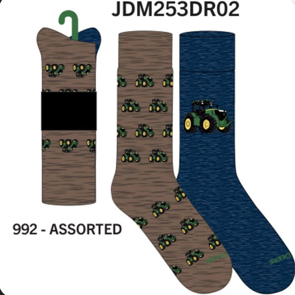 2 PACK DRESS SOCKS (BROWN/BLUE SOCK SIZE 10-13/SHOE SIZE 6-12.5) 91% POLYESTER 6% NYLON 3% ELASTANE