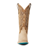 CLASSIC SQUARE BOOT - LATTE SUEDE AND BURNT CARAMEL