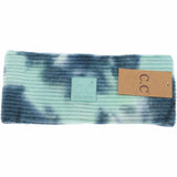 Tie Dye Fashion Headband with Rubber Patch - Women's: Teal/Sea Green