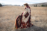 Andean Alpaca Wool Blanket - Western - Rust