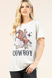 AV1205-PAMELA RIDE'EM COWBOY GRAPHIC T-SHIRT