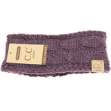 KIDS Solid Cable Knit CC Head Wrap HW20KIDS: Dark Grey