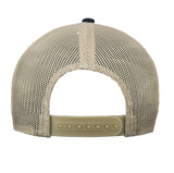 JD VINTAGE LOGO TRUCKER MESH RACING STRIPE CAP-NAVY/TAN