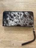 Double Zip Cowhide Wallet