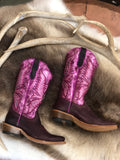 Ariat Ladies Futurity Flash Western Boot - CRIMSON GRAPE|MAGENTA SHINE 10053609