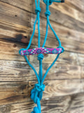 Beaded Rope Halter - Turq BRHT