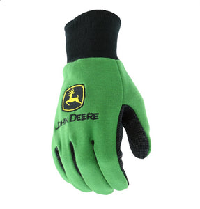 JOHN DEERE LIGHT DUTY COTTON GLOVES-GREEN