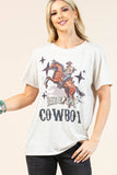 AV1205-PAMELA RIDE'EM COWBOY GRAPHIC T-SHIRT