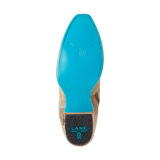 REVERIE KNEE HIGH CORSET - LATTE SUEDE AND POWDER BLUE