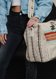 Panache Beige, Brown & Red Aztec Duffel Bag - Mint