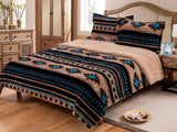 Southwest Aztec Sherpa Fleece Blanket - 3 Piece Set