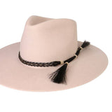 Genuine Horsehair 5 Strand Braided Hat Band with Double Tassel - Stripe