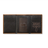 ARIAT EMBOSSED SCROLLING TRI-FOLD WALLET A3561344