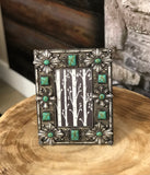 Resin Metal Concho & Turquoise Stones 6” x 4” Picture Frame