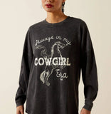 Ariat Women's Canvas Oversized T-Shirt - BLACK MINERAL