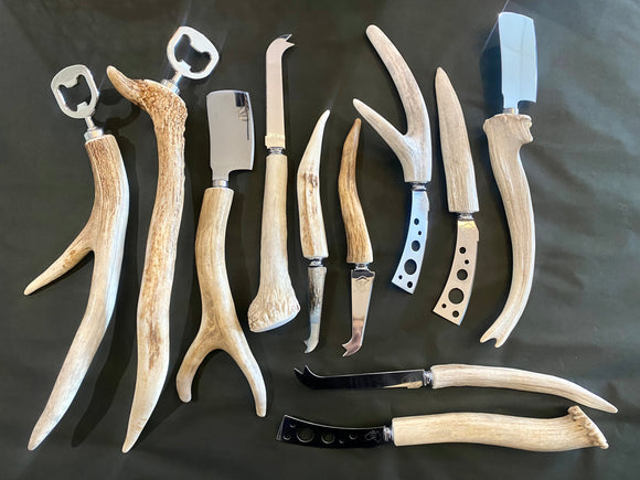 Antler Cheese Knives & Bottle Openers