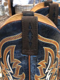 Ariat Men's Futurity Relentless Bama Fury Cowboy Boot Western - Chocolate Bison | Royal Blue