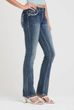 Steer Head Colorful EMB Mid-Rise Boot Cut 34" | EB-61937