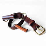 3cm wide Hobble belt with knife pouch
