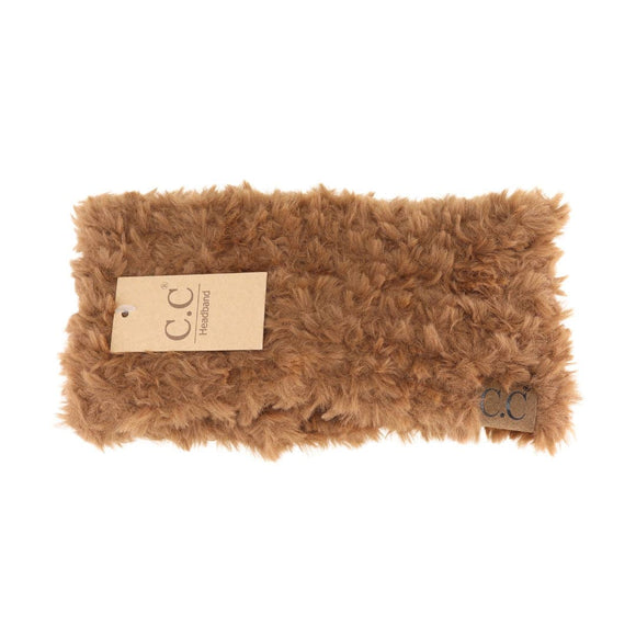 Faux Fur Women's Fashion Headband: Chocolate Brown