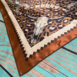 AVS833 WESTERN RODEO PRINT SILK SCARF 36X36