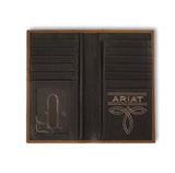 ARIAT RODEO SCROLLING EMBOSSED BROWN - ACCESSORIES WALLET - A3561244