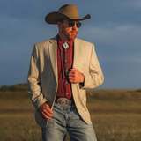 Montana Silversmiths BT5988 Bolo Tie, Men's, Santa Fe, Turquoise, Brass/Leather