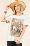 AV1205-AVAH TEXAS COWBOY GRAPHIC SHORT SLEEVE T-SHIRT