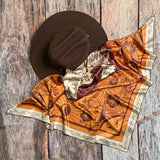 AVS837 WILD WEST PRINT SILK SCARF 36X36