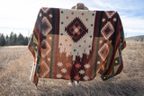 Andean Alpaca Wool Blanket - Western - Rust