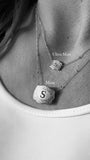 SpurWest Mini Belt Buckle Necklace (Initial) - Silver