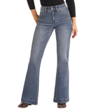 HIGH RISE SIGNATURE EMBROIDERED TROUSERS