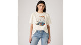 LEVI'S® WOMEN'S GRAPHIC TABOR T-SHIRT - Cowboy Boot And Hat Egret
001MX-0007