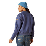 Rebar Stretch Canvas Bomber Jacket - Blue Indigo